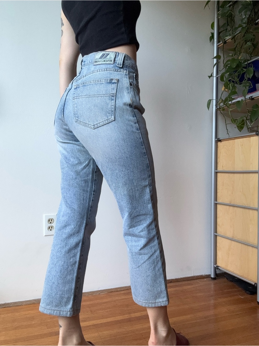 DKNY Vintage Light Blue High-Rise Ankle Jeans